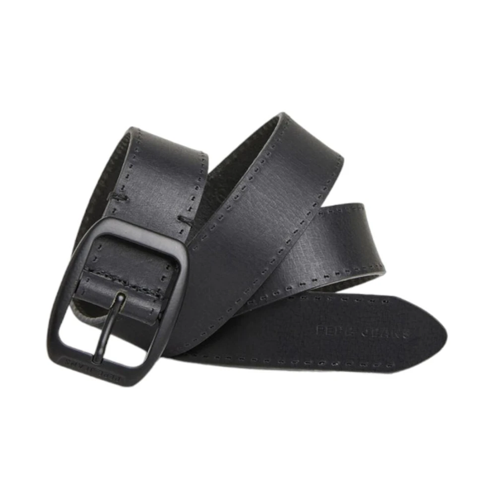 Pepe Jeans Echt leren riem voor heren Black Heren