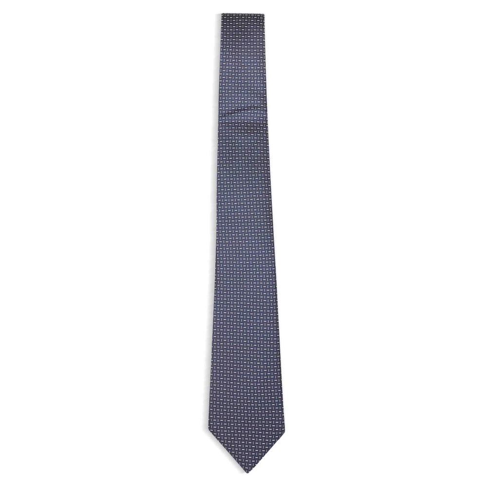 Giorgio Armani Men's Blue Jacquard Silk Tie