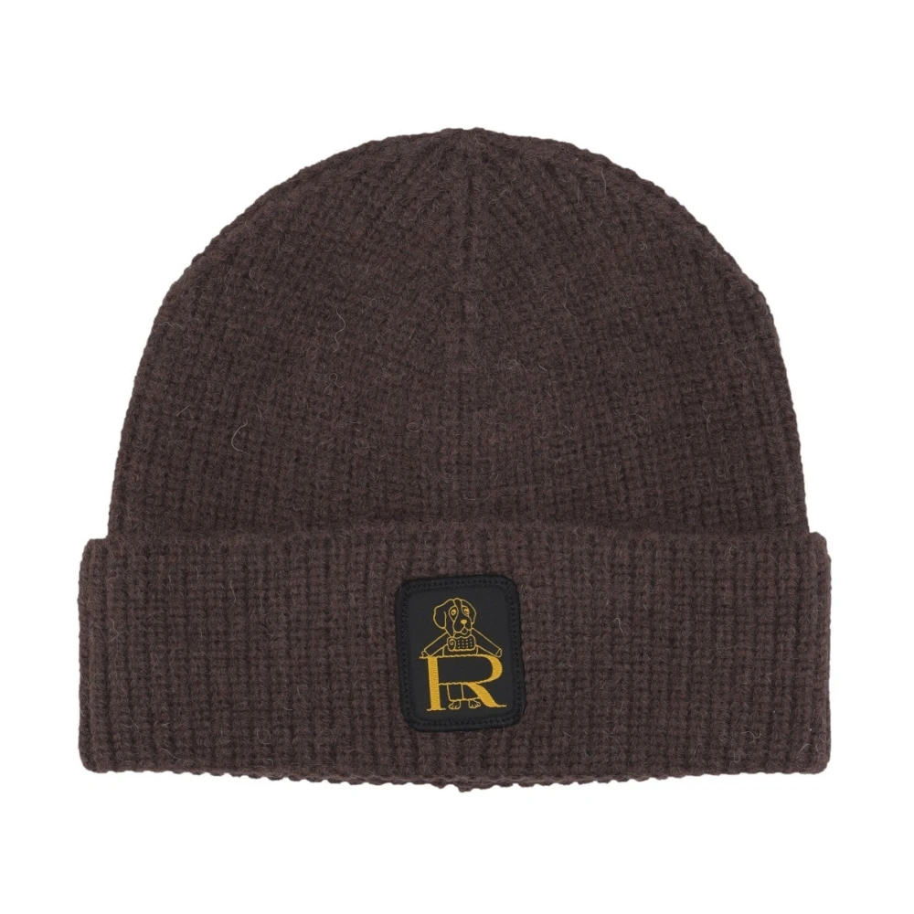 RefrigiWear Brun Ribbstickad Beanie Mössa Brown, Herr