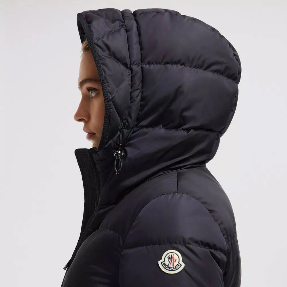 Moncler Navyblauwe Avocette Lange Donsjas Blue Dames