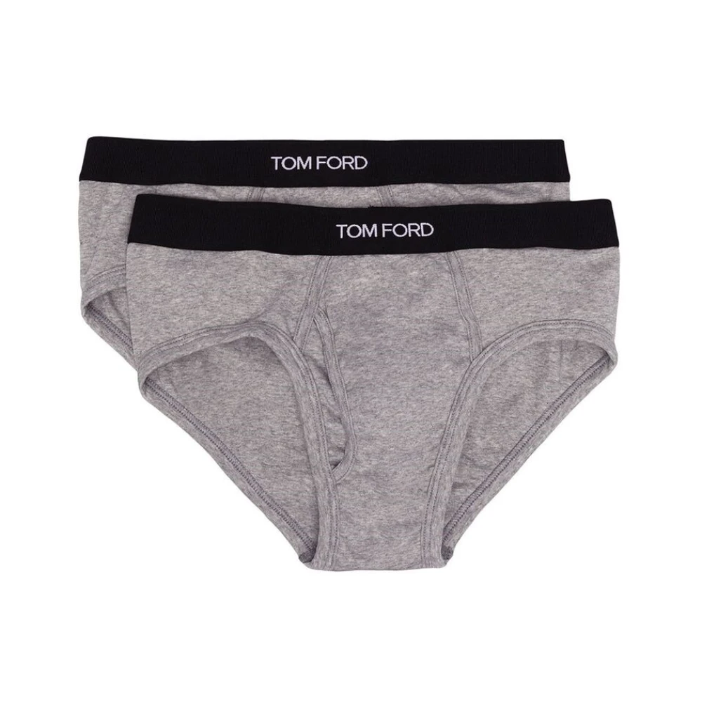 Tom Ford Logo Band Brief Two-Set Gray Heren