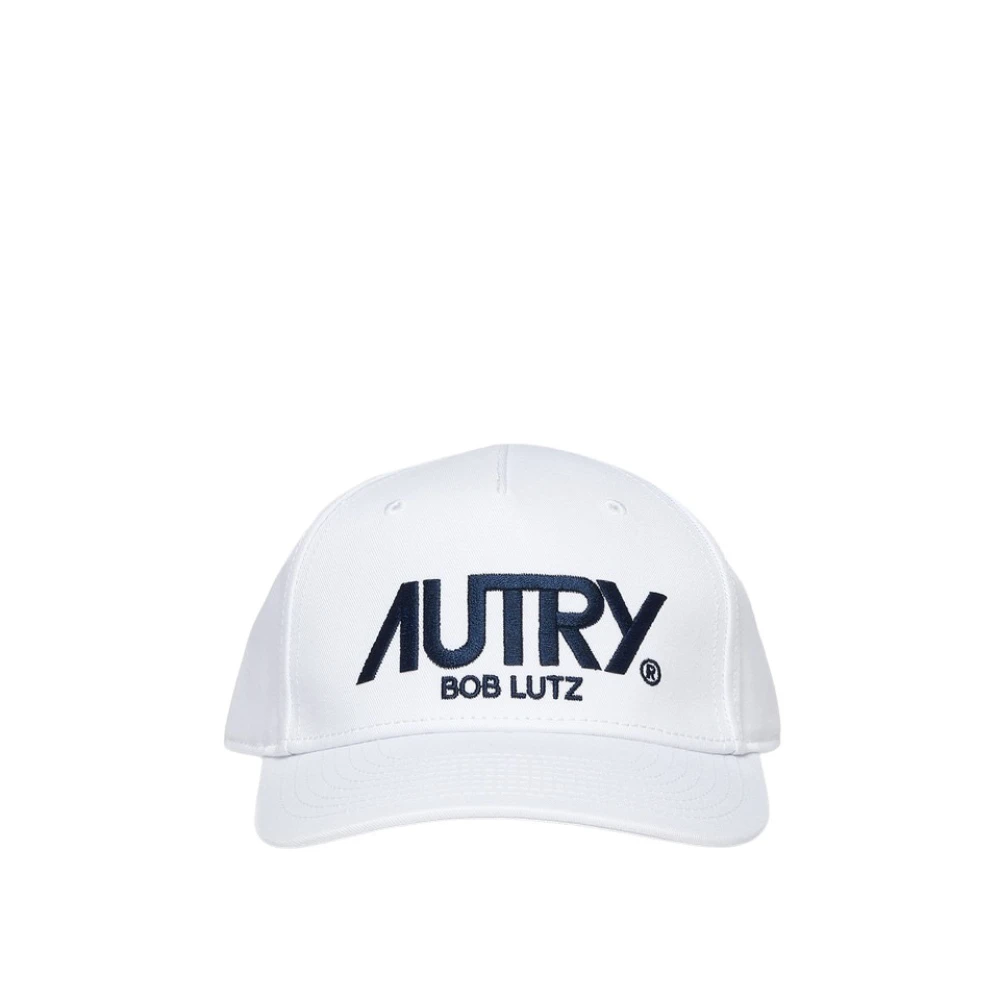Autry Baseball Cap in effen katoen met geborduurd logo White Unisex