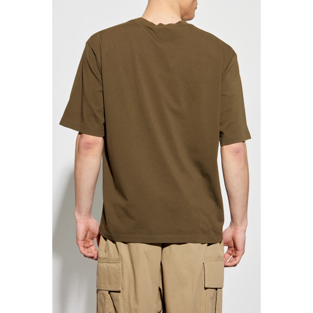 Dsquared2 T-shirt met logo en rubberen afwerking Green Heren