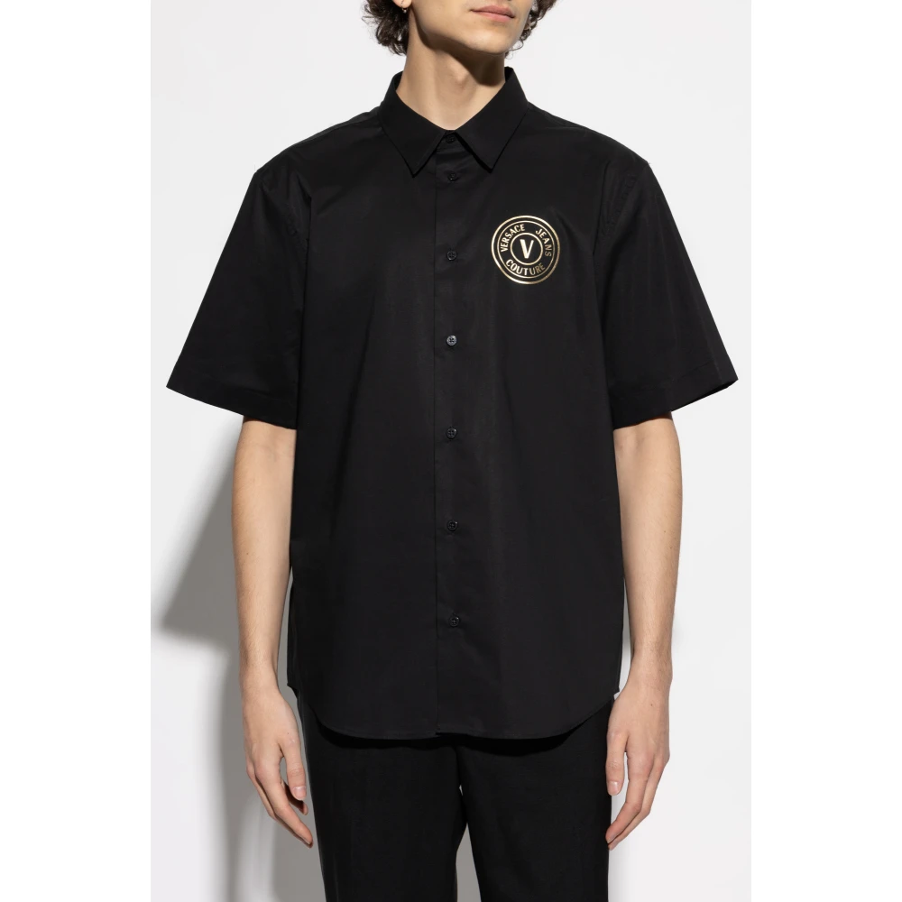 Versace Jeans Couture Shirt met logo Black Heren