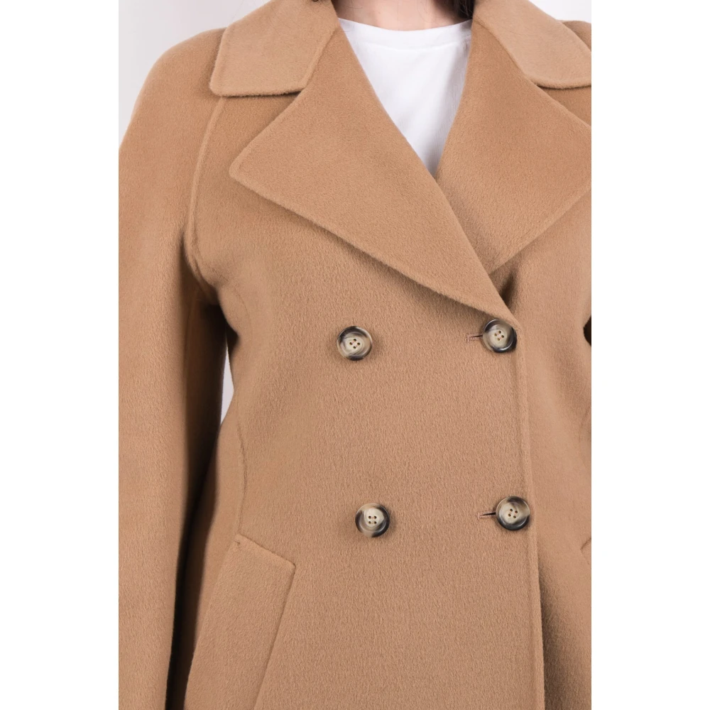 SPORTMAX Beige Jas Stijlvol Model Beige Dames