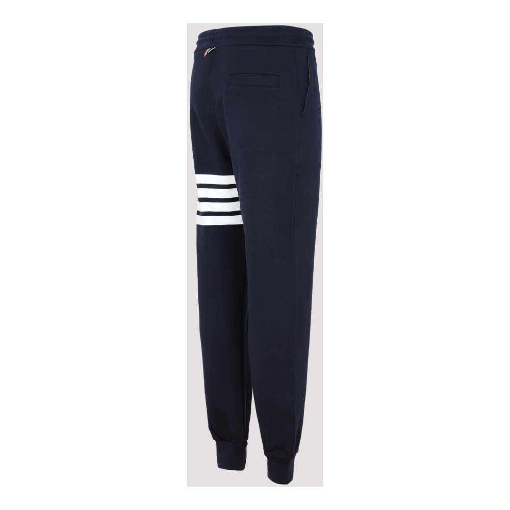 Thom Browne Blauwe Katoenen Sweatpants Klassieke Stijl Blue Heren