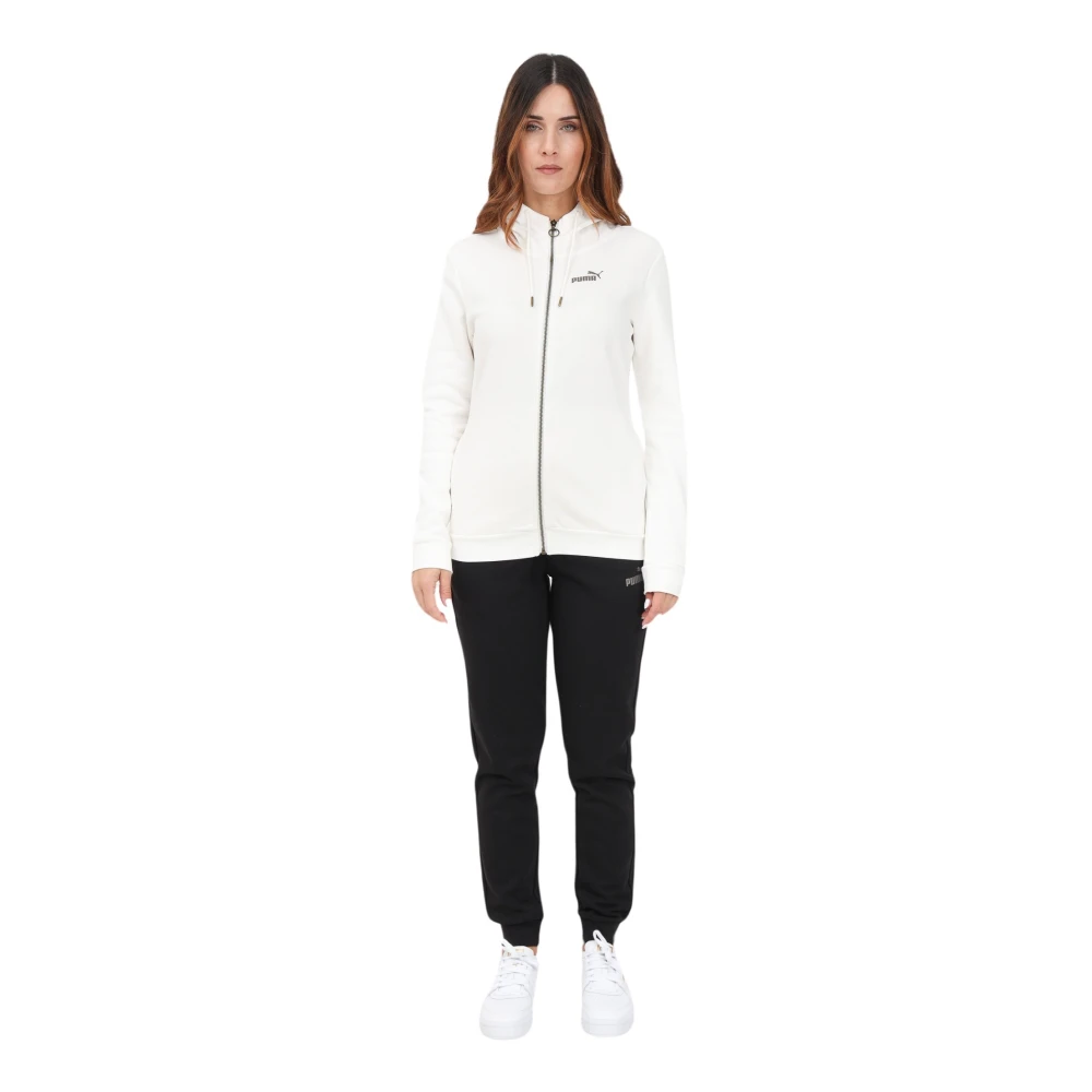 Puma Sportieve hoodie en broek set White Dames