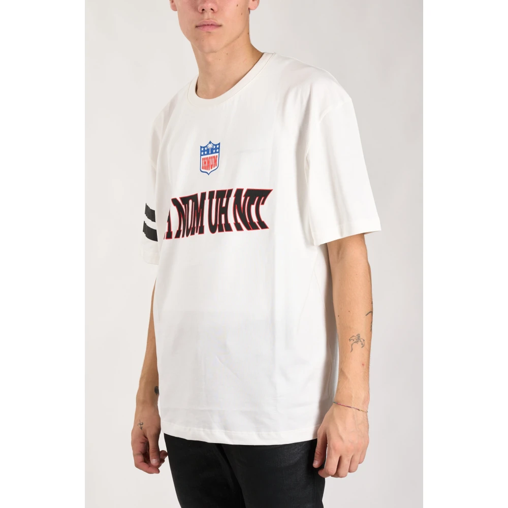IH NOM UH NIT Katoenen T-shirt met voorlogo print White Heren