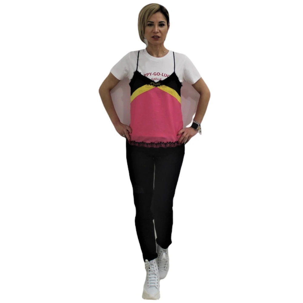 Gaëlle Paris Korte Mouw T-shirt White Dames