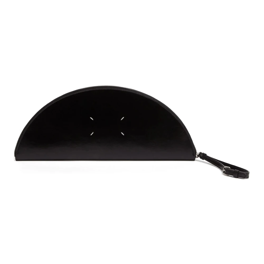 Maison Margiela , Clutches, Female, Black, One Size, Leather Pouch