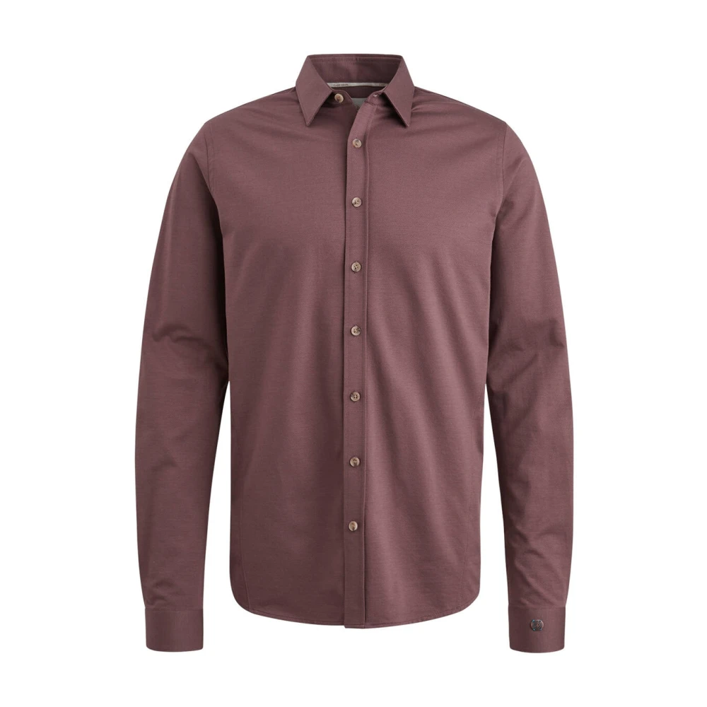 Cast Iron Lange Mouw Twill Jersey Shirt Brown Heren
