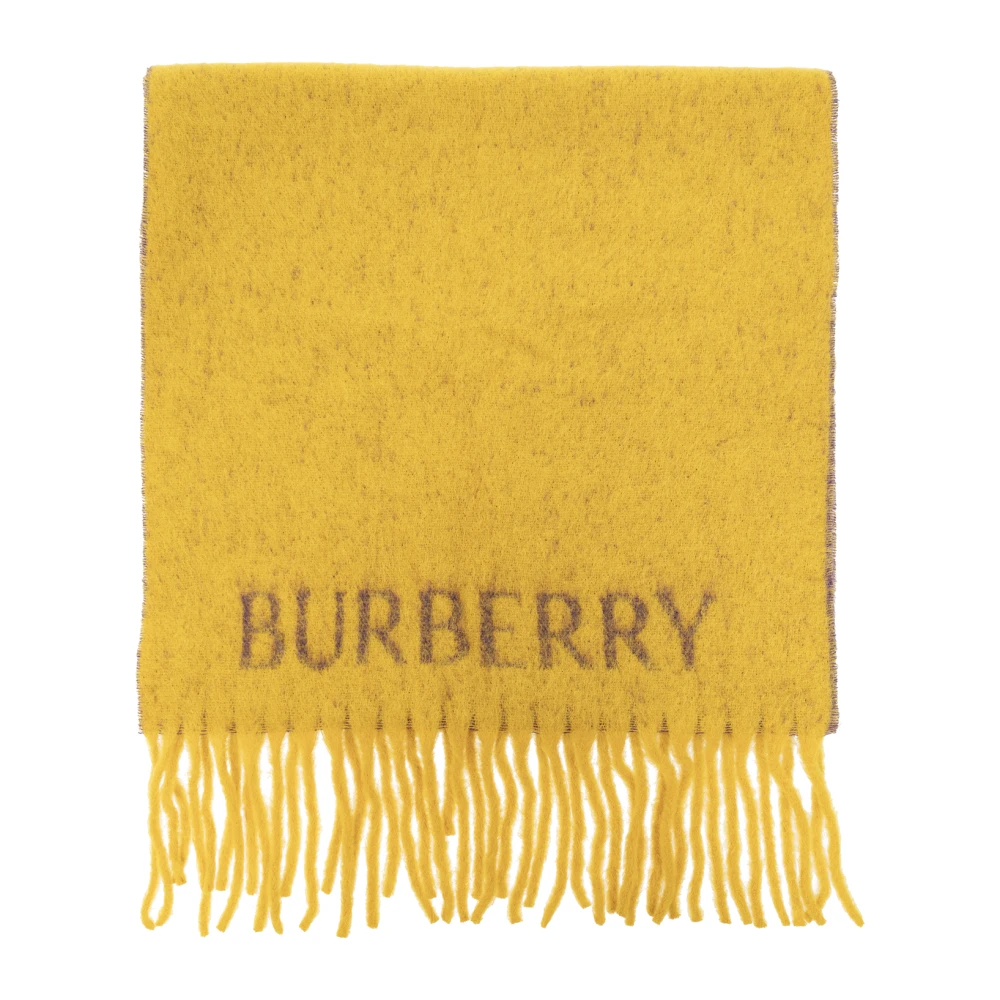 Burberry Sjaal met logo Yellow Unisex
