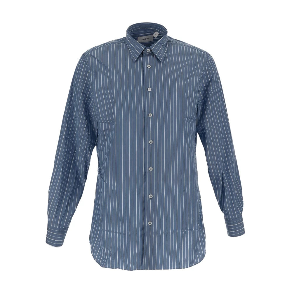 Lardini Katoenen Herenoverhemd Blue Heren
