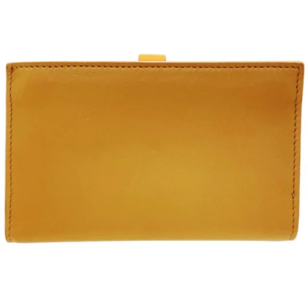 Bottega Veneta Vintage Pre-owned Leather wallets Orange Dames