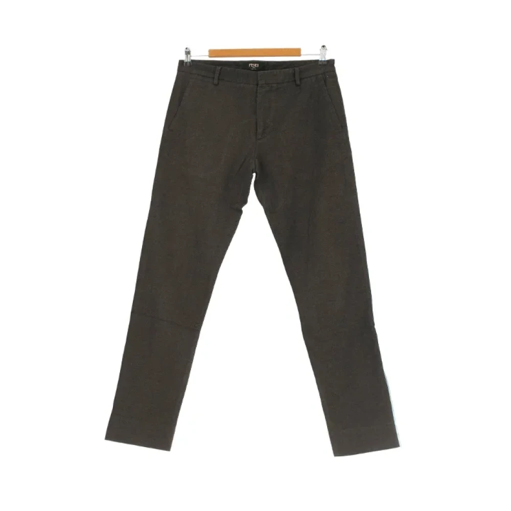 Fendi Vintage Tweedehands katoenen broeken-shorts-rokken Brown Dames