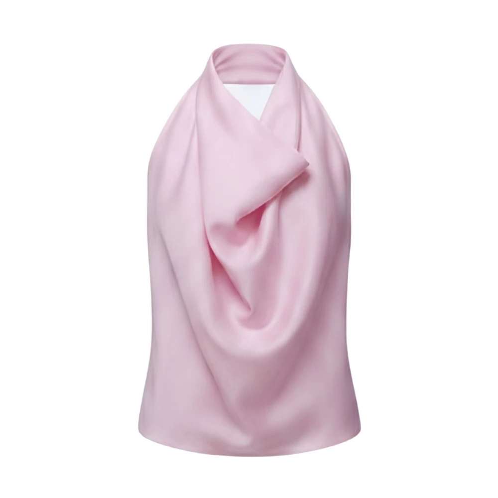 Carven Women's Pink Blouses, M, Backless Top