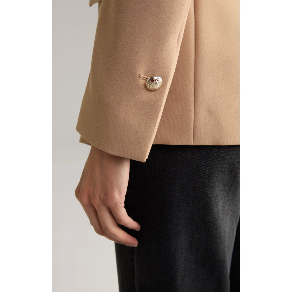 Joop! Bruine Damesjas met Gouden Knopen Brown Dames