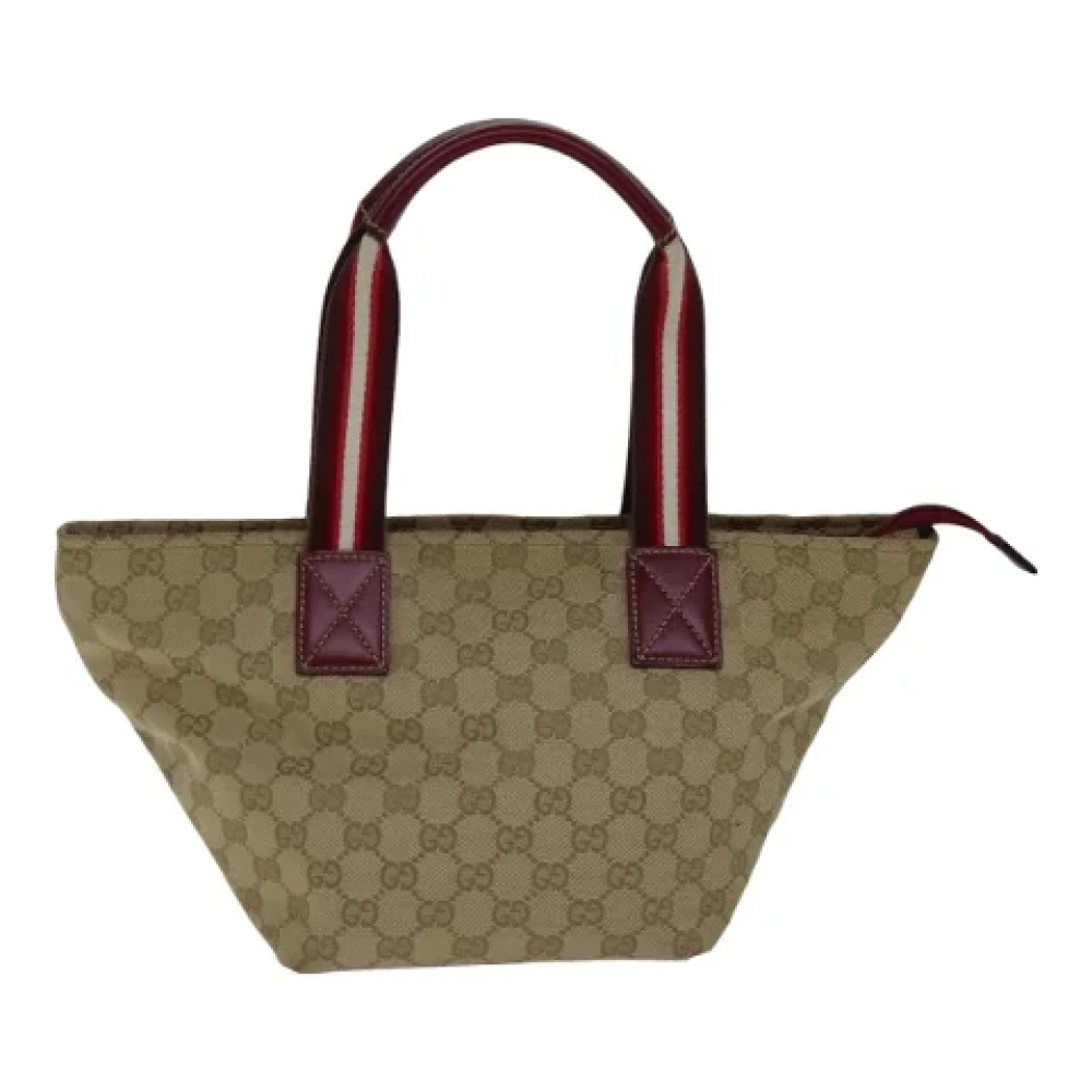 Gucci Vintage Pre-owned Canvas gucci-bags Beige Dames