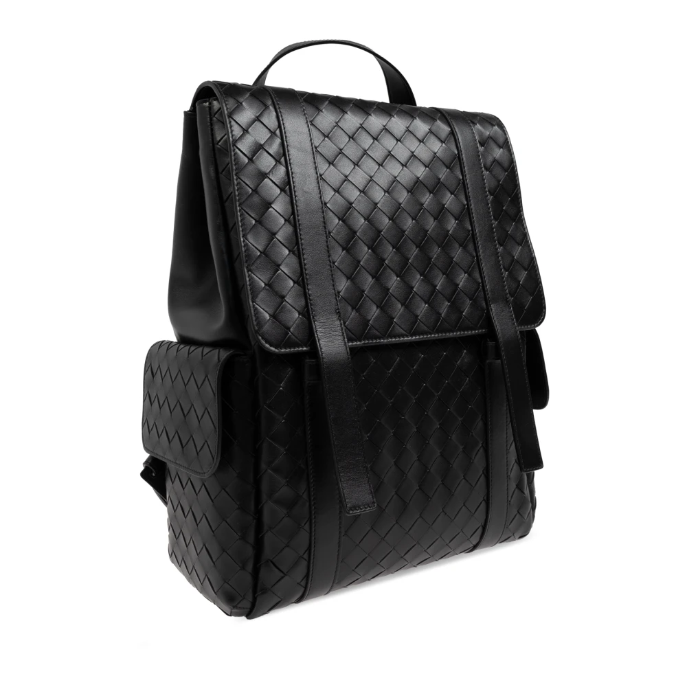 Bottega Veneta Leren rugzak Black Heren