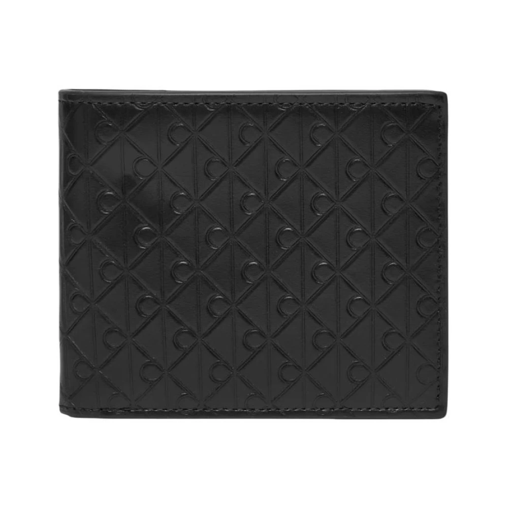 Calvin Klein Men's Black Elegant Leather Bifold Wallet - Wallets & Cardholders - One Size - Accessories