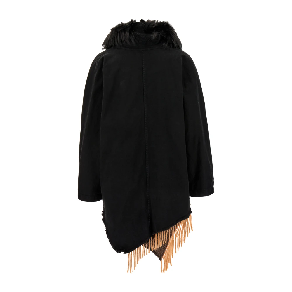 bazar deluxe Stijlvolle Bontjassen voor Vrouwen Black Dames