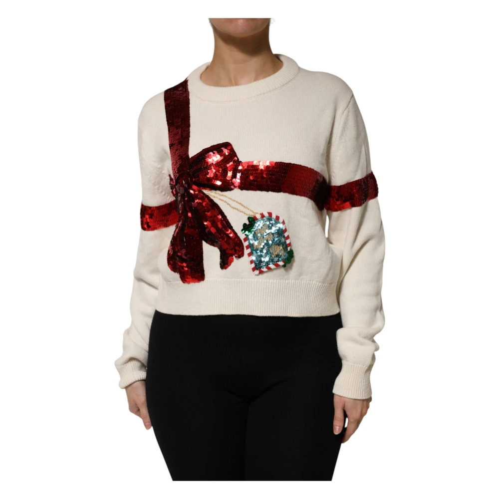 Dolce & Gabbana Damen Weiß Strickwaren, Xsgröße: