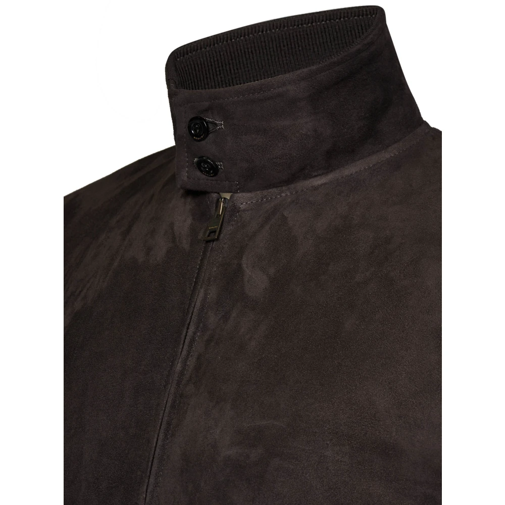 Boglioli Bruine Suède Bomberjack Aw24 Brown Heren