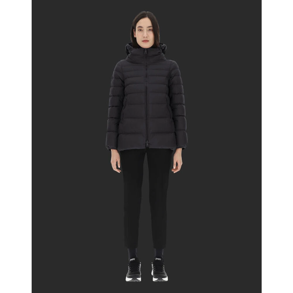 Herno Winterjas met veren Black Dames