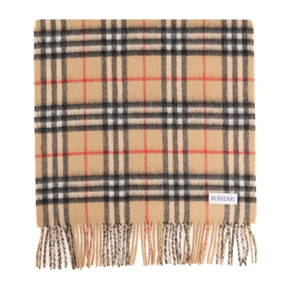 Burberry Wollige Sjaal Beige Unisex