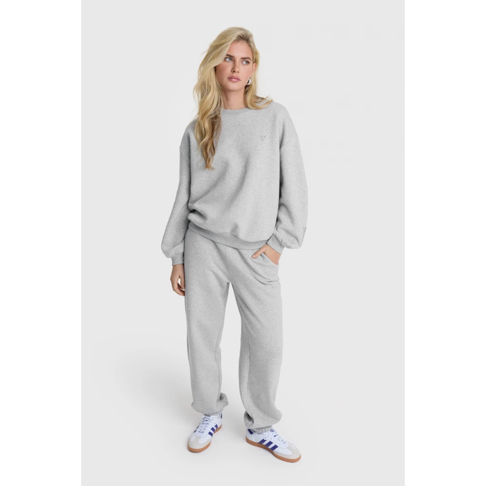 Alix The Label Stijlvolle Gebreide Kleding Gray Dames