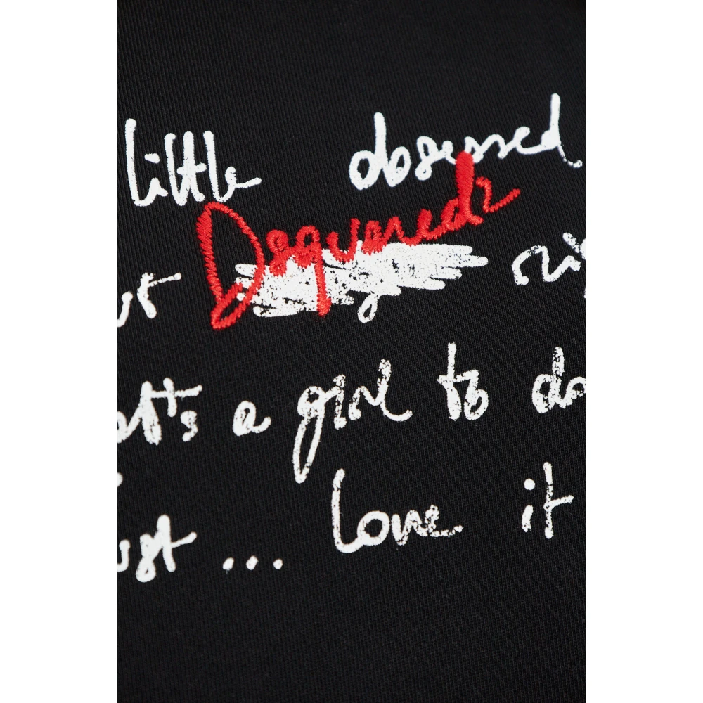 Dsquared2 Gedrukte sweatshirt Black Dames