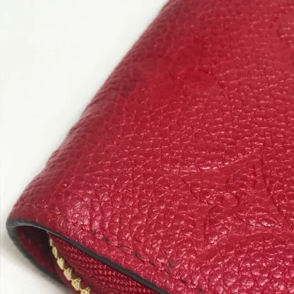Louis Vuitton Vintage Pre-owned Leather wallets Red Dames