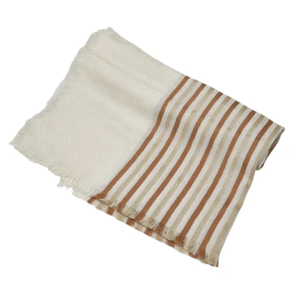 Gucci Vintage Pre-owned Fabric scarves Beige Dames