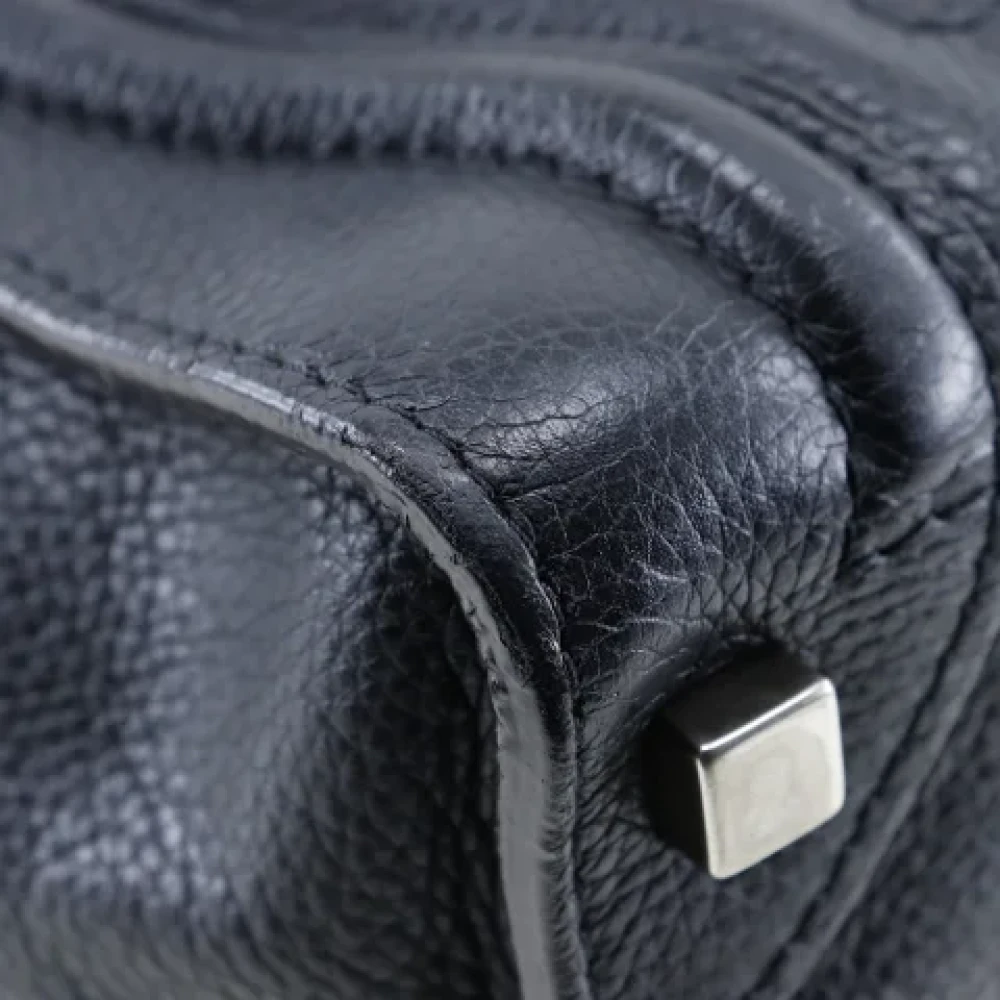 Celine Vintage Pre-owned Leather handbags Black Dames
