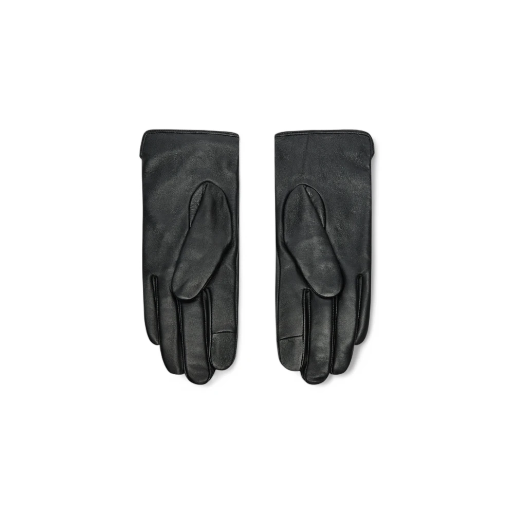 Calvin Klein Metalen Leren Dameshandschoenen Black Dames