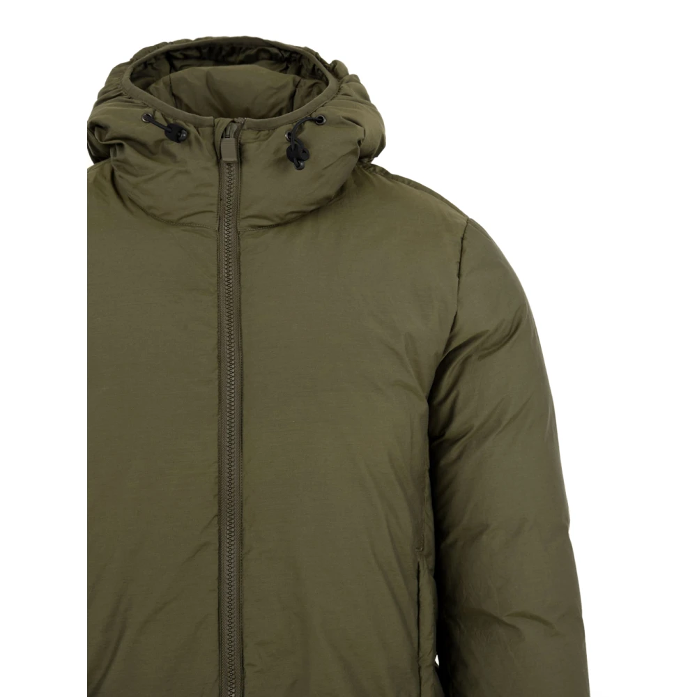 Aspesi Jas met ritssluiting en capuchon Green Heren