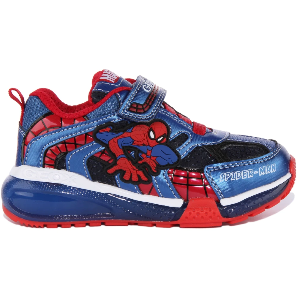 Geox Unisex Kids Multicolor Spiderman Trainers - Kids Sneakers - 34 Eu - Kids
