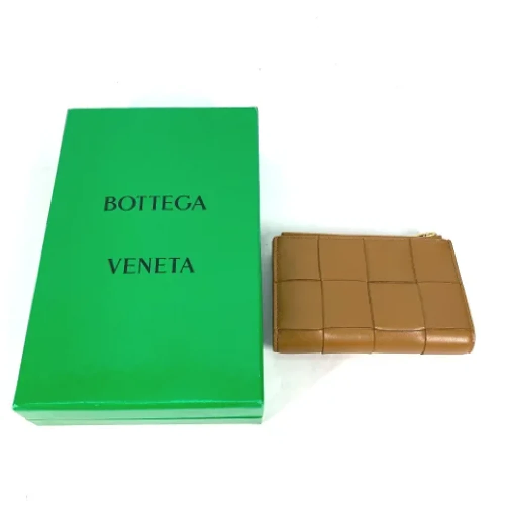 Bottega Veneta Vintage Pre-owned Leather wallets Beige Dames