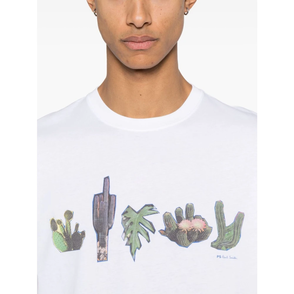 PS By Paul Smith Witte Crew Neck T-shirts en Polos White Heren