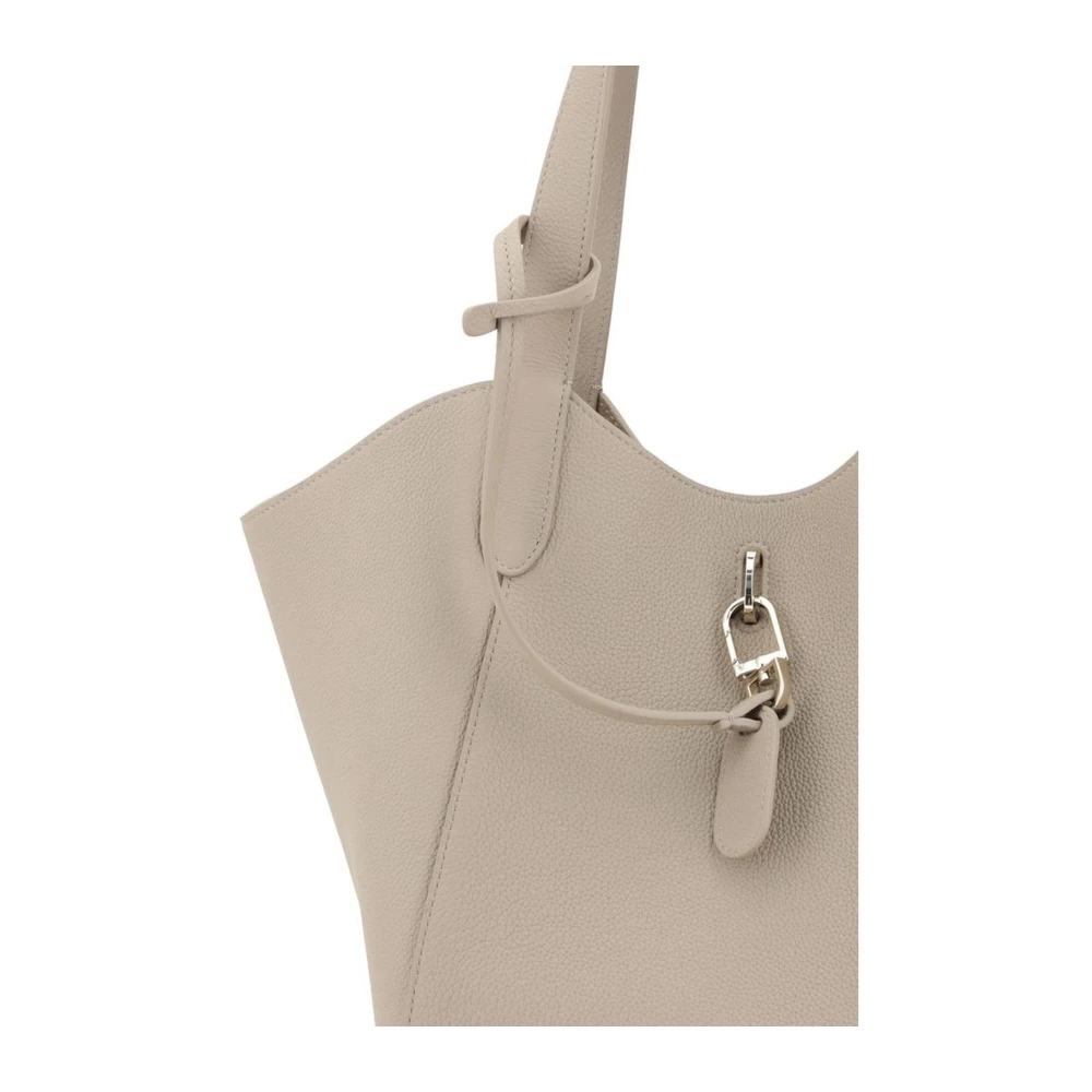 Giorgio Armani Monogram Leren Schoudertas Gray Dames