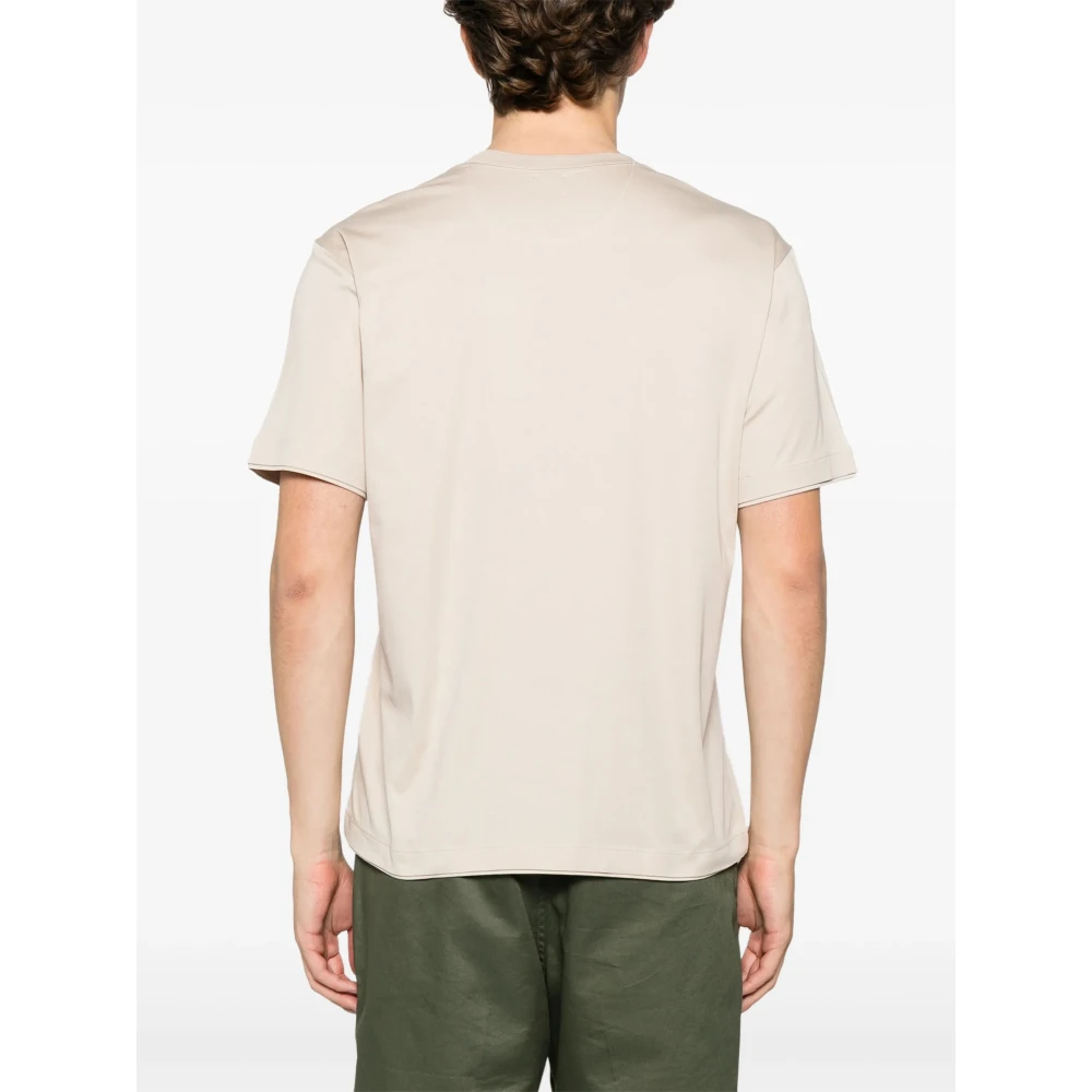 Eleventy Katoenmix T-shirt Gemaakt in Italië Beige Heren