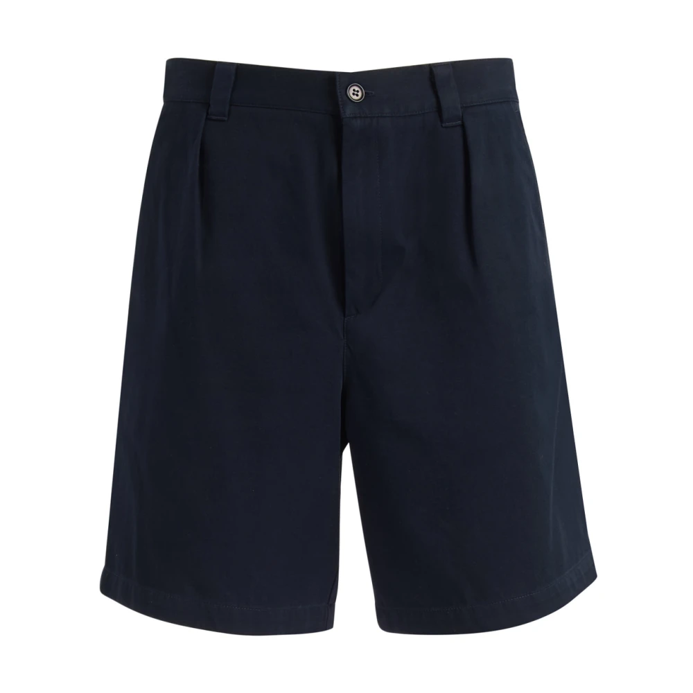 A.p.c. Men's Blue Bermuda Plisse - Casual Shorts - L - Shorts