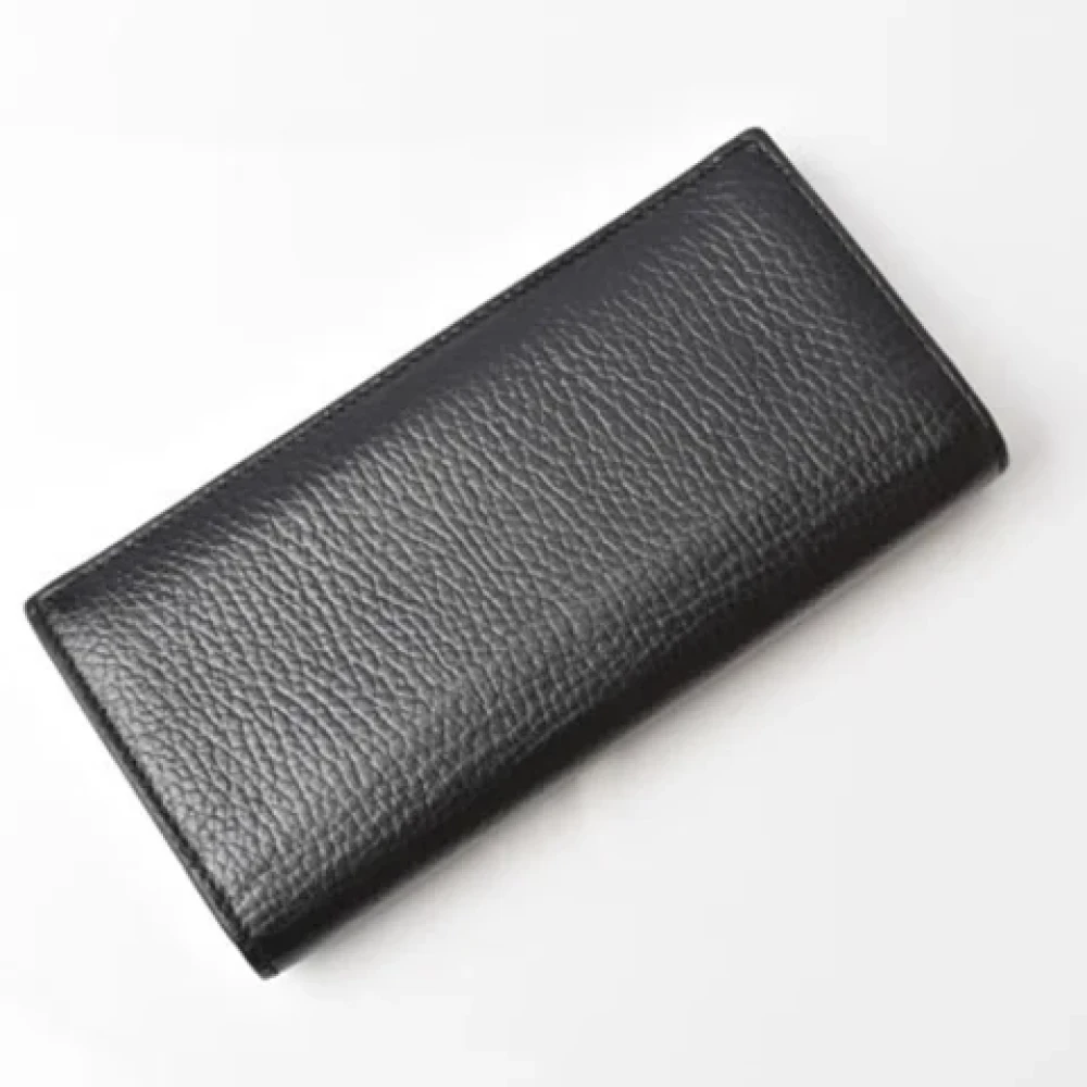 Gucci Vintage Pre-owned Leather wallets Black Heren