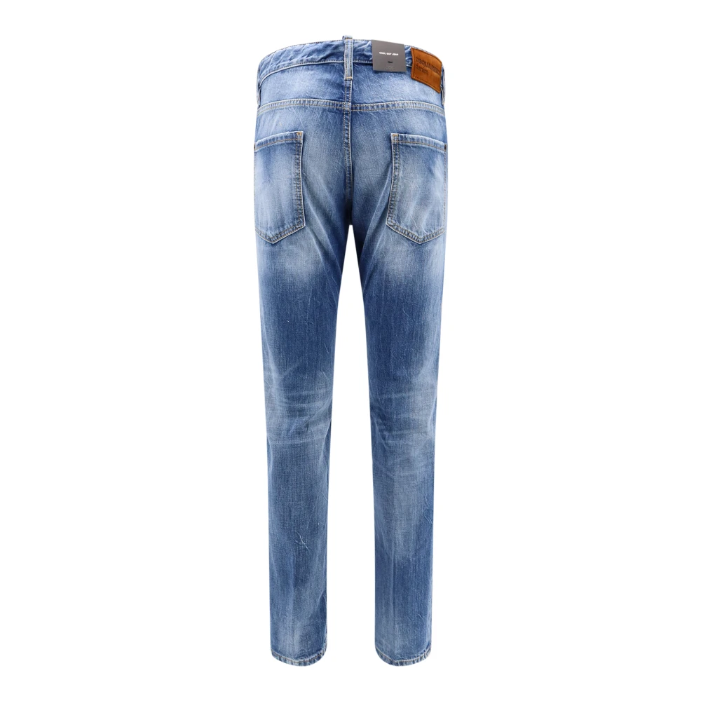 Dsquared2 Blauwe Jeans Gewassen Effect Italië Blue Heren