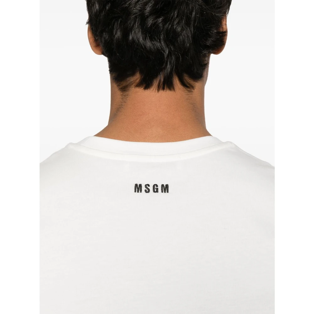 Msgm Wit T-shirt en Polo White Heren