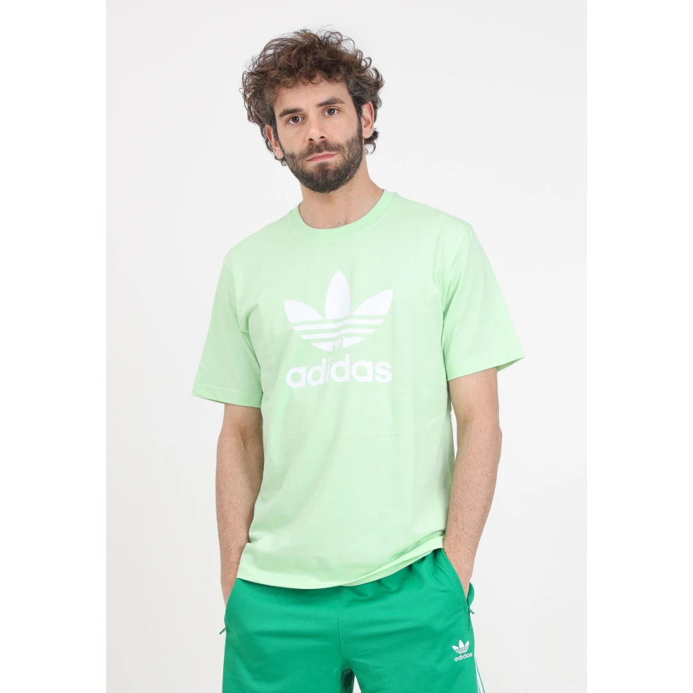 adidas Originals Groen en wit Adicolor Trefoil T-shirt Green Heren