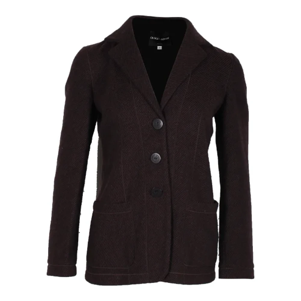 Armani Pre-owned Cashmere outerwear Brown Dames