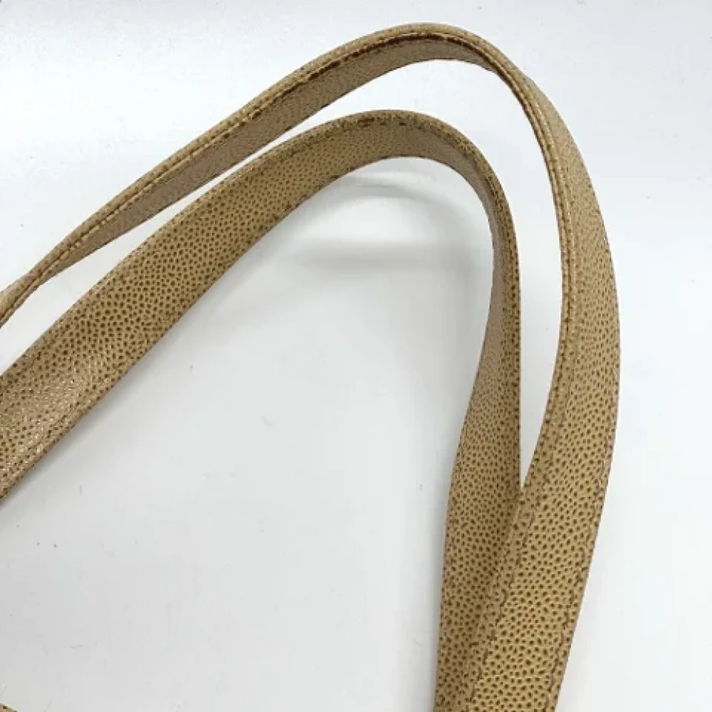 Chanel Vintage Pre-owned Leather totes Beige Dames