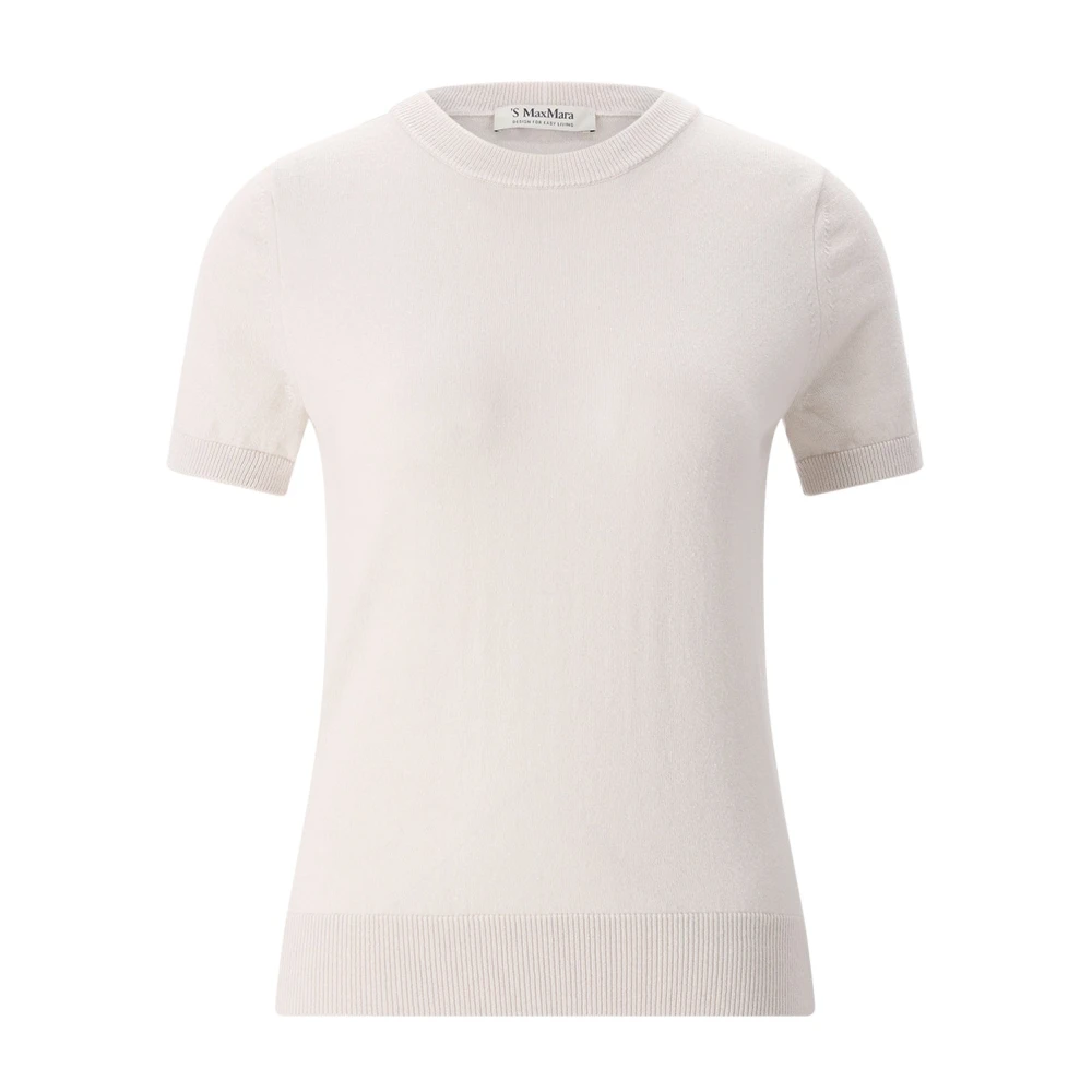 Max Mara Beige Round-Neck Knitwear - Female - Round-Neck Knitwear - Xs - Knitwear