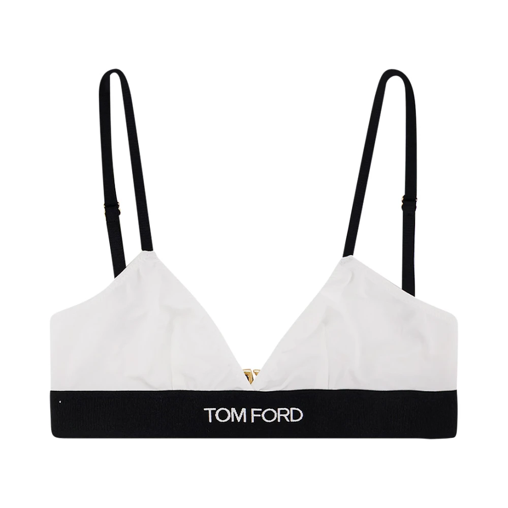 Tom Ford Women's White Modal Signature Bra - Bras - Xs - Underwear